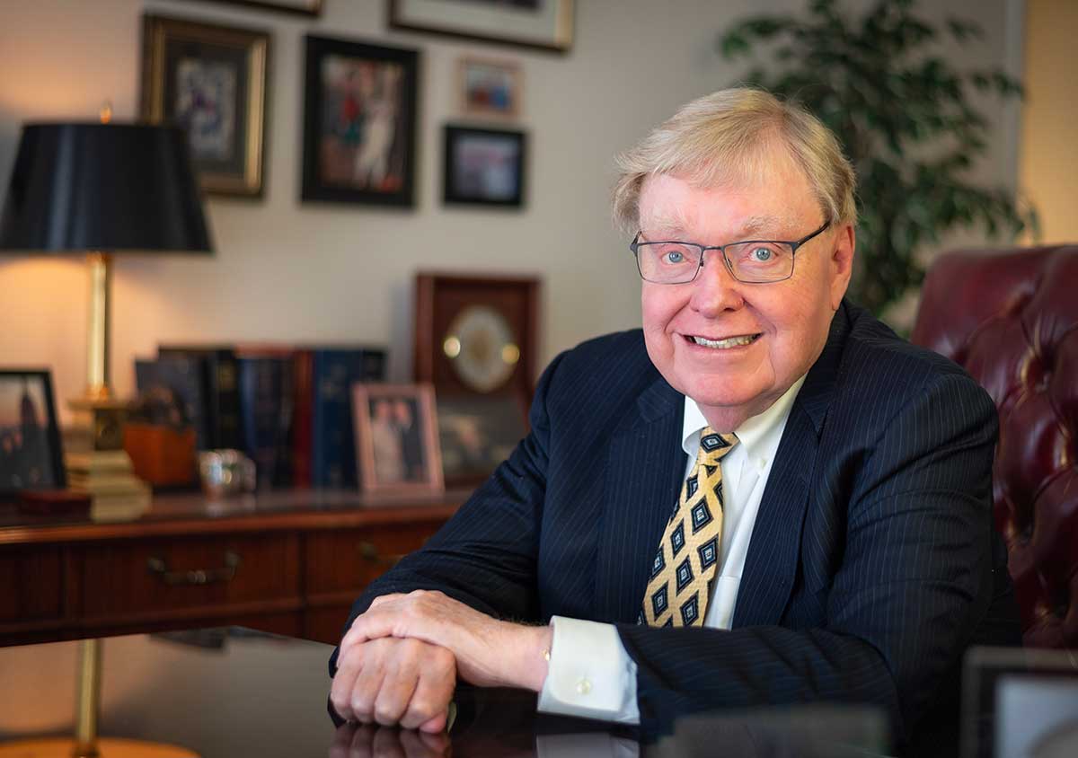 Lead Attorney James F. Humphreys in his office